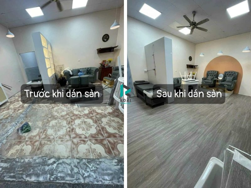 Sàn nhựa giá rẻ nhất tại Hà Nội | Bảo hành 10 năm 2 sàn nhựa dán keo giá rẻ,