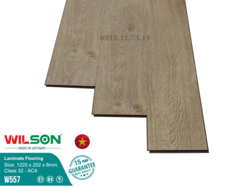 sàn gỗ wilson 8mm w557, báo giá sàn gỗ wilson w557,