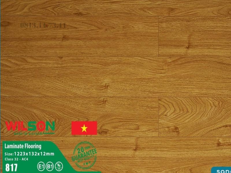mẫu sàn gỗ Wilson W817, sàn gỗ wilson w817 12mm,