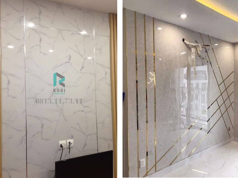 ốp tường nhựa vân đá, tấm ốp tường hobi wood VD303 , ốp tường nhựa pvc vân đá,