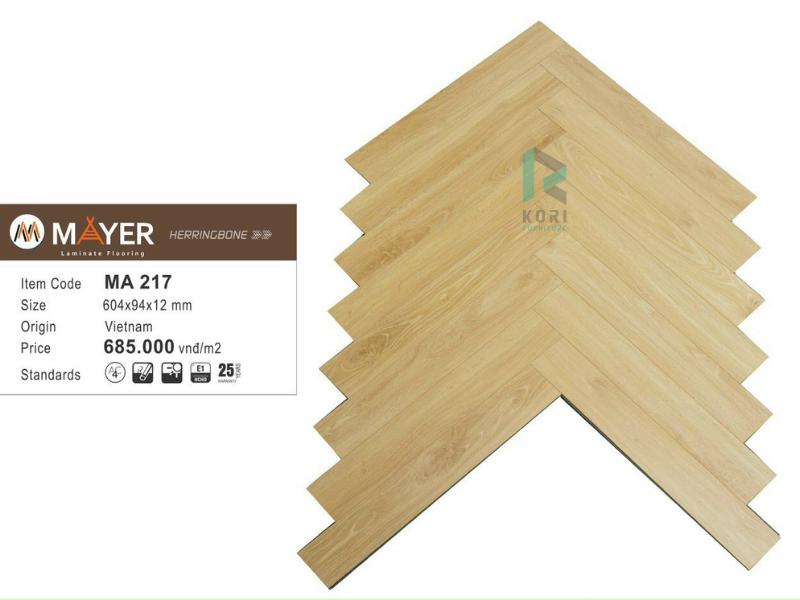 Sàn gỗ Mayer MA217 1 sàn gỗ mayer MA217, giá sàn gỗ xương cá mayer MA217, thi công sàn gỗ mayew ma217,