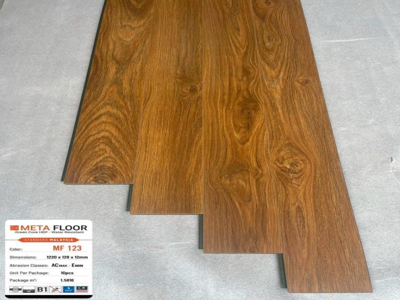 sàn gỗ meta floor 12mm, sàn gỗ công nghiệp meta floor cốt xanh, sàn gỗ meta nhập khẩu malaysia, sàn gỗ meta floor mf123,