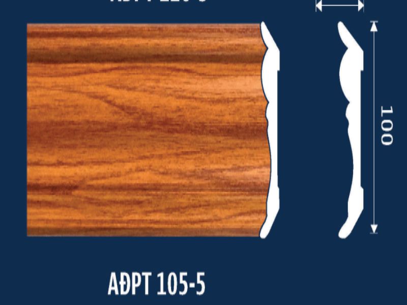 phào trần 10cm PT105-5 giá rẻ, mẫu phào trần 10cm PT105-5 vân gỗ,
