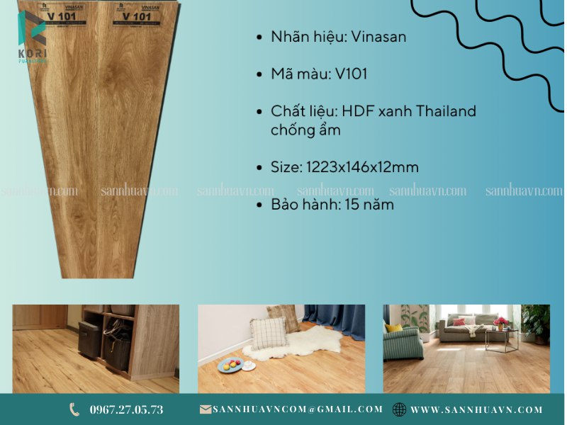 sàn gỗ vinasan cốt xanh chống ẩm