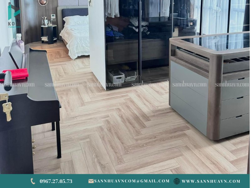 Kích thước sàn xương cá 12mm | Tư vấn sàn xương cá miễn phí 5 sàn nhựa xương cá
