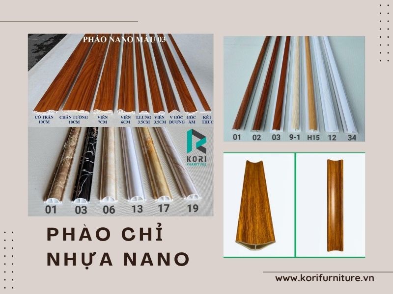 mẫu phào chỉ nhựa pvc