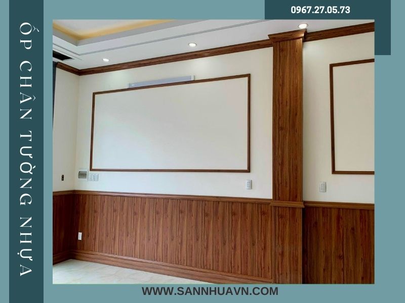 ốp chân tường nhựa giả gỗ