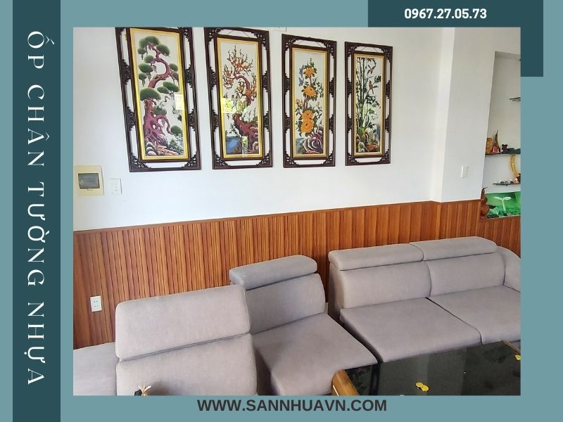 ốp chân tường nhựa lam sóng