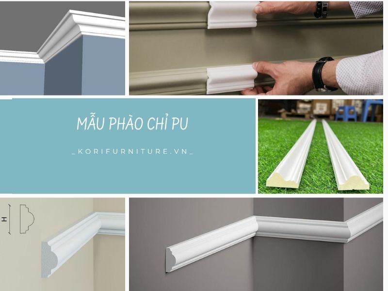 mẫu phào chỉ tường pu