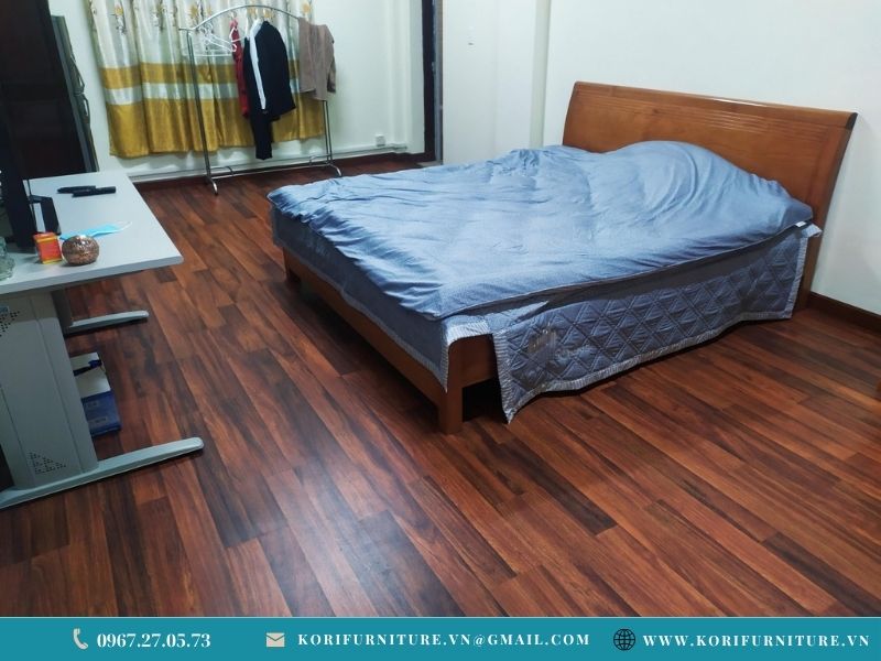 lắp đặt sàn gỗ cốt xanh cho phòng ngủ