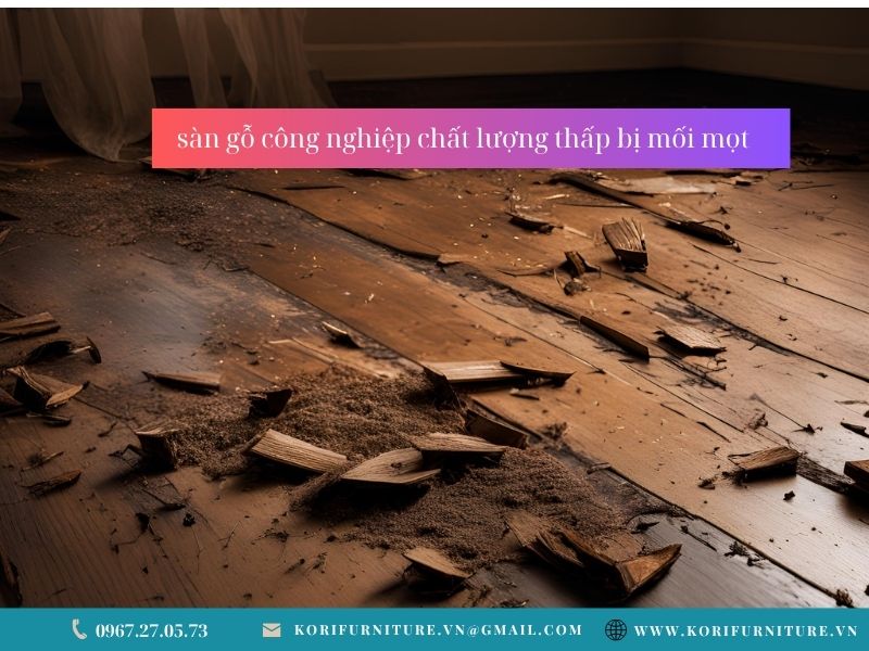 sửa sàn gỗ bị mối mọt
