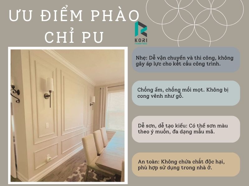 +3 Cách Phân Biệt Phào Chỉ PU và PS Chi Tiết Nhất 2 ưu điểm phào chỉ pu