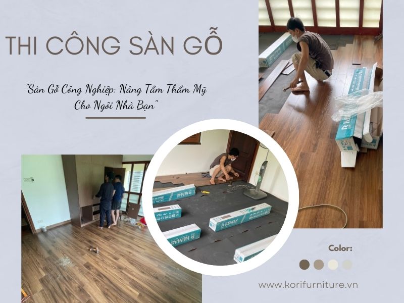 thi công sàn gỗ công nghiệp chịu nước